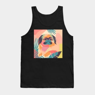 Pekingese in 80's Tank Top